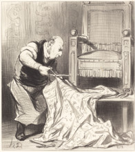 Le nouveau tapissier de la couronne..., 1850.  Creator: Honore Daumier.