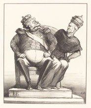 Trop étroit pour deux, 1870. Creator: Honore Daumier.