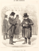 Le coup de canon du Palais Royal, 1846. Creator: Honore Daumier.