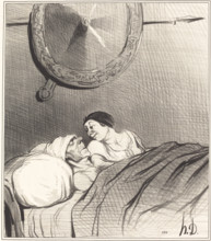 Ulysse et Pénélope, 1842. Creator: Honore Daumier.