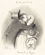 Rencontre de la payse, 1844. Creator: Honore Daumier.