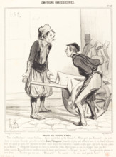 Origine des Bédoins à Paris, 1841. Creator: Honore Daumier.