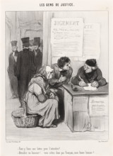 Faut-y faire une lettre pour l'attendrir?, 1845. Creator: Honore Daumier.