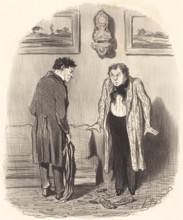 Mais quand je vous dis que je ne peux pas remuer les pieds avec ses bottes là!.., 1847.  Creator: Honore Daumier.
