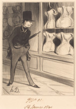 C'est unique! j'ai pris quatre tailles..., 1840. Creator: Honore Daumier.