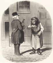 Le Jour de l'An, 1844. Creator: Honore Daumier.