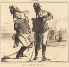 Des gens dont le soleil réjouit peu la vue, 1855. Creator: Honore Daumier.