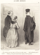Dire pourtant que nous avons un fils qui est enfin avocat..., 1846. Creator: Honore Daumier.