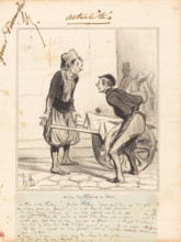 Origine des Bédoins à Paris, 1841. Creator: Honore Daumier.