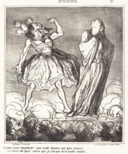 La femme à barbe, 1867. Creator: Honore Daumier.