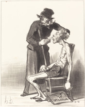 Un lutteur malheureux, 1851. Creator: Honore Daumier.
