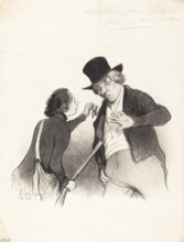 Un début à la chasse, 1844. Creator: Honore Daumier.