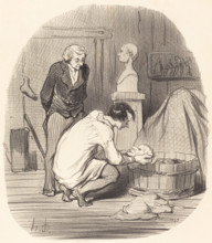 L'Artiste - Voilà qui est terminé!..., 1852. Creator: Honore Daumier.