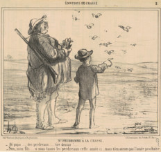 Mr Prudhomme a la chasse, 19th century. Creator: Honore Daumier.