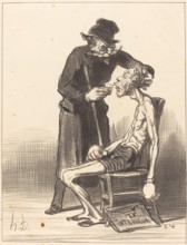 Un lutteur malheureux, 1851. Creator: Honore Daumier.