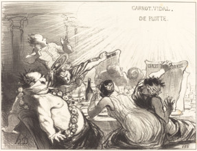 Le Festin de Baltazar-Véron, 1850. Creator: Honore Daumier.