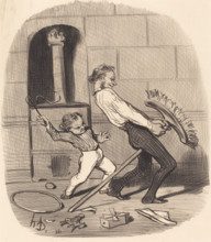 Leçon d'équitation, haute école, 1846. Creator: Honore Daumier.