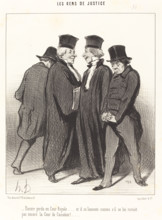 Encore perdu en Cour Royale..., 1848. Creator: Honore Daumier.
