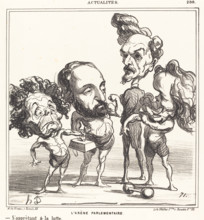 L'Arène Parlementaire, 1870. Creator: Honore Daumier.