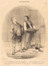 C'est-y embêtant de brosser ces machines là..., 1849. Creator: Honore Daumier.