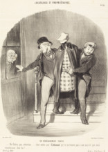 Un déménagement furtif, 1847.  Creator: Honore Daumier.