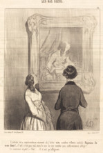 L'Artiste m'a représentée au moment ou j'écris..., 1844.  Creator: Honore Daumier.