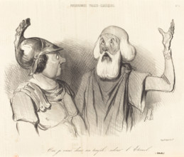 Oui je viens, dans son temple adorer L'Eternel. (Athalie), 1841. Creator: Honore Daumier.
