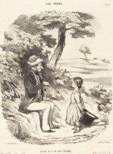 Quand on a un père farceur, 1848. Creator: Honore Daumier.