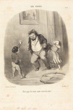 Allons, papa, fait encore trente-deux tours!, 1847. Creator: Honore Daumier.
