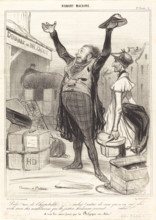 Salut ! terre de l'hospitalité..., 1840.  Creator: Honore Daumier.