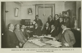 Directors of the Afro-American Investment and Building Co., Brooklyn...September 1892, (1907).  Creator: Unknown.