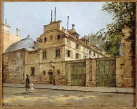 Hotel de Balzac, entrance and facade on rue Fortunée, Paris, 1880.  Creator: Paul Joseph Victor Dargaud.