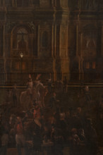 Illumination of the Hôtel de Ville for King's Day, May 1, 1847, (1847). Creator: Auguste Roux.