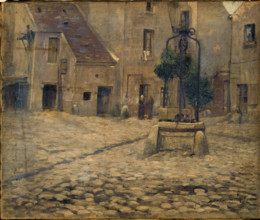 Courtyard of the Hotel Saint-Adrien, 264, rue Saint-Jacques, c1902. Creator: Fernand Maillaud.