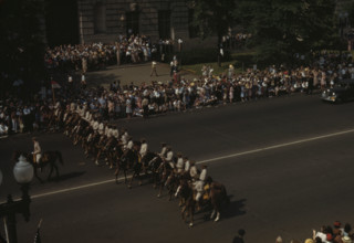 Black Troops at the Memorial Day Parade, Washington D.C., May 1942.  Creator: Royden Dixon.