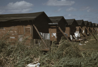 Houses condemned by the Board of Health, Belle Glade, Florida, USA, 1941.  Creator: Marion Post Wolcott.
