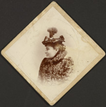 Portrait of a woman, 1889-1910. Creator: George M Dempsie.