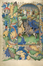 Saint George and the Dragon, Book of Hours, c1450-1455.  Creators: Master of Guillebert de Mets, Master of the Lee Hours, Master of Wauquelin's Alexander.
