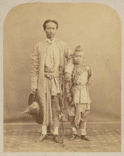 The Second Ambassador of Siam and his Son, 1860-1861. Creator: Nadar.