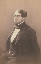 St. Albin, bibliothecaire de L'impératrice Eugénie, 1855-1859. Creator: Nadar.