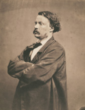 Self-portrait in smock Félix Nadar, 1855-1857. Creator: Nadar.