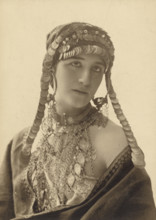 Unknown Woman in Theatrical Costume, 1913-1920. Creator: Paul Nadar.