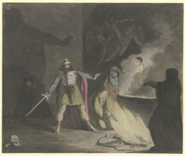 The three witches conjure up a bloody child before Macbeth, c1807-1808. Creator: Franz Pforr.