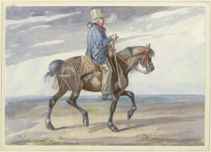 Farmer on horseback, 19th century. Creator: Edward Hull.