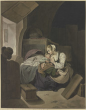 Interior with a nursing mother, 1787. Creator: Aletta de Frey.