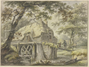 Mill in the forest, 18th century. Creator: Bartholomeus Barbiers.