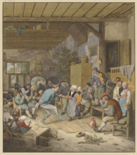 Dancing peasants in the tavern, 17th-18th century? Creator: Regnu.