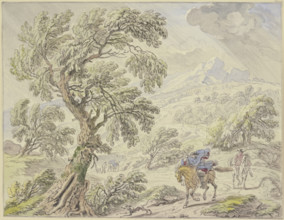 Landscape in storm and rain, 17th century. Creator: Dirk Maes.