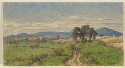 View of Unterliederbach, 1861. Creator: Peter Becker.