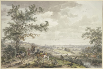Landscape with Pack Donkeys, near Hilversum, (1779?). Creator: Egbert van Drielst.